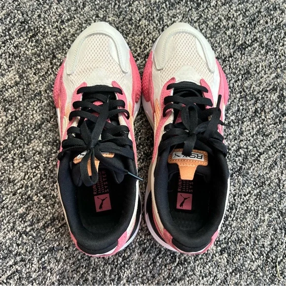 Puma RS-X3 Mesh Pop Sneakers in Pink & Cream - Picture 6 of 11